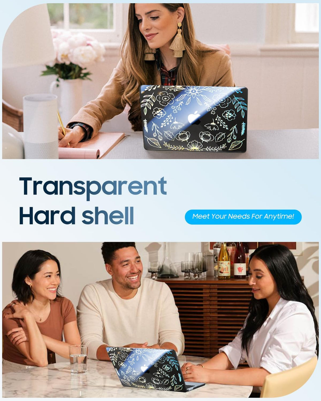 Fintie Hülle Kompatibel mit MacBook Air 13,6 Zoll M5 M4 M3 M2 (2026-2022) A3449 A3240 A3113 A2681, U
