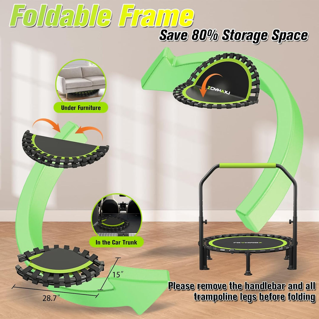 Faltbares Mini-Trampolin, 101,6 cm, Rebounder-Trampolin für Erwachsene und Kinder, 204 kg Kapazität