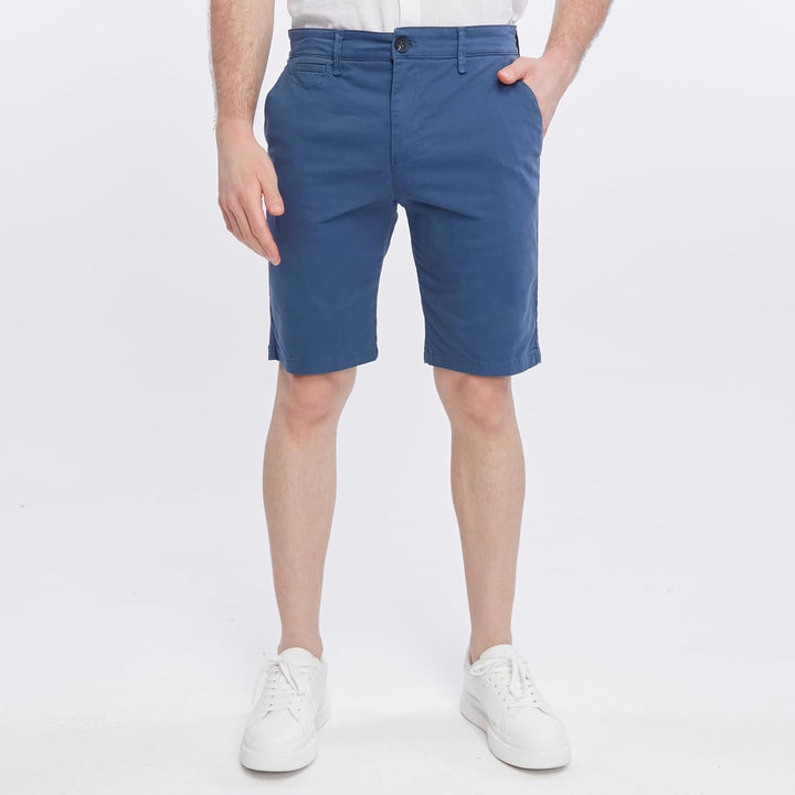 Xact Herren Premium massgeschneiderte Stretch Chino Shorts 32W Horizon Blue, 32W Horizon Blue