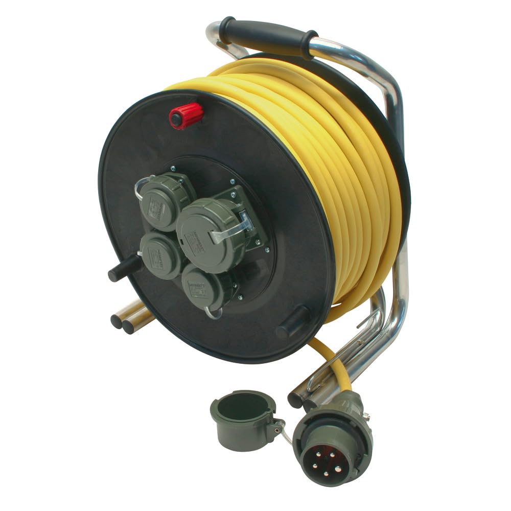 Dönges Leitungsroller Feuerwehr, DIN 14680, 230 V/400 V, 16 A (Kabeltrommel Verlängerungsleitung Sta