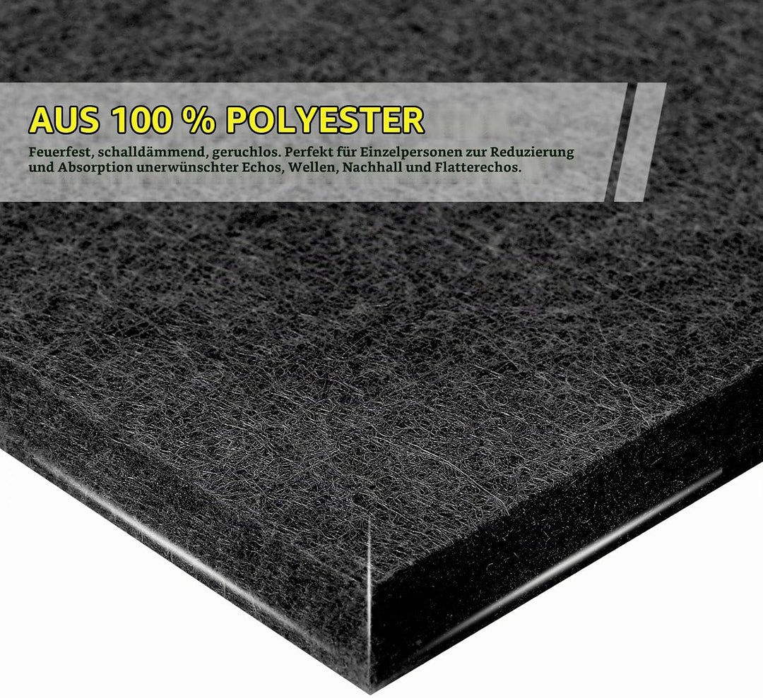 Rdutuok 12 Stück Akustik Panel,30x26x1cm Hexagon Akustik Absorber Schallschutzplatten Akustikpaneele