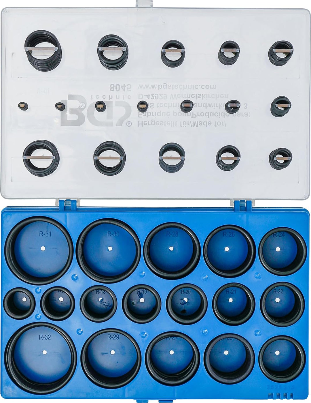BGS 8045 | O-Ring-Sortiment | 419-tlg. | Ø 3 - 50 mm | säure-, benzin-, hitze und ölbeständig | aus