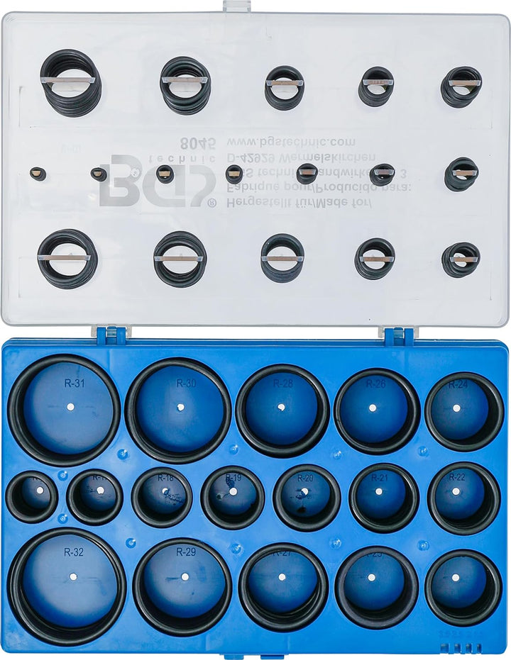 BGS 8045 | O-Ring-Sortiment | 419-tlg. | Ø 3 - 50 mm | säure-, benzin-, hitze und ölbeständig | aus