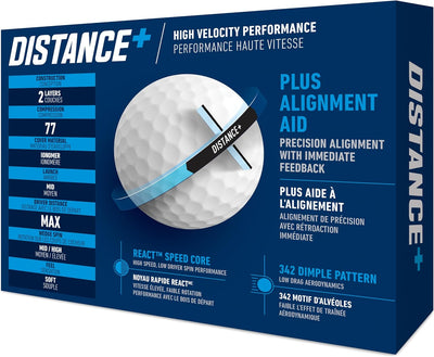 2021 TaylorMade Distance+ Golfbälle Weiss/opulenter Garten Distance+ Golfbälle, Weiss/opulenter Gart