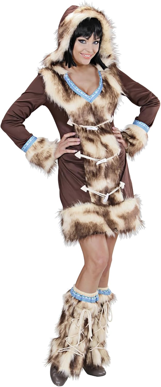 "AIKAA ESKIMO GIRL" (hooded dress, leg warmers) - (L), L