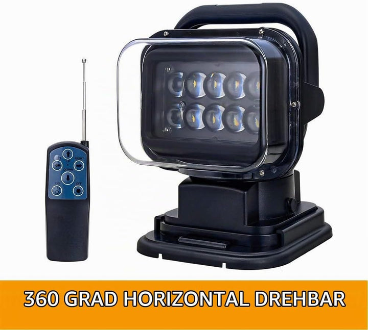 Willpower 50W 360 Grad rotierende Fernbedienung LED Suchscheinwerfer Arbeitslicht 12-24V Spot für Ge