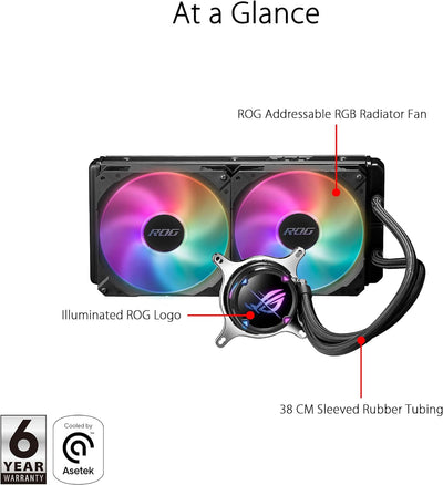 ASUS ROG STRIX LC II 240 ARGB All-in-One Flüssig-CPU-Wasserkühlung (Aura Sync, zwei adressierbare RO