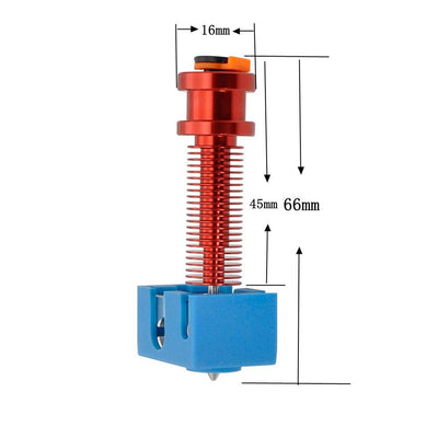 All Metal Smart Hotend mit beschichteter Verschleissdüse 0,4 mm 24 V mit HT-NTC100K Thermistor kompa