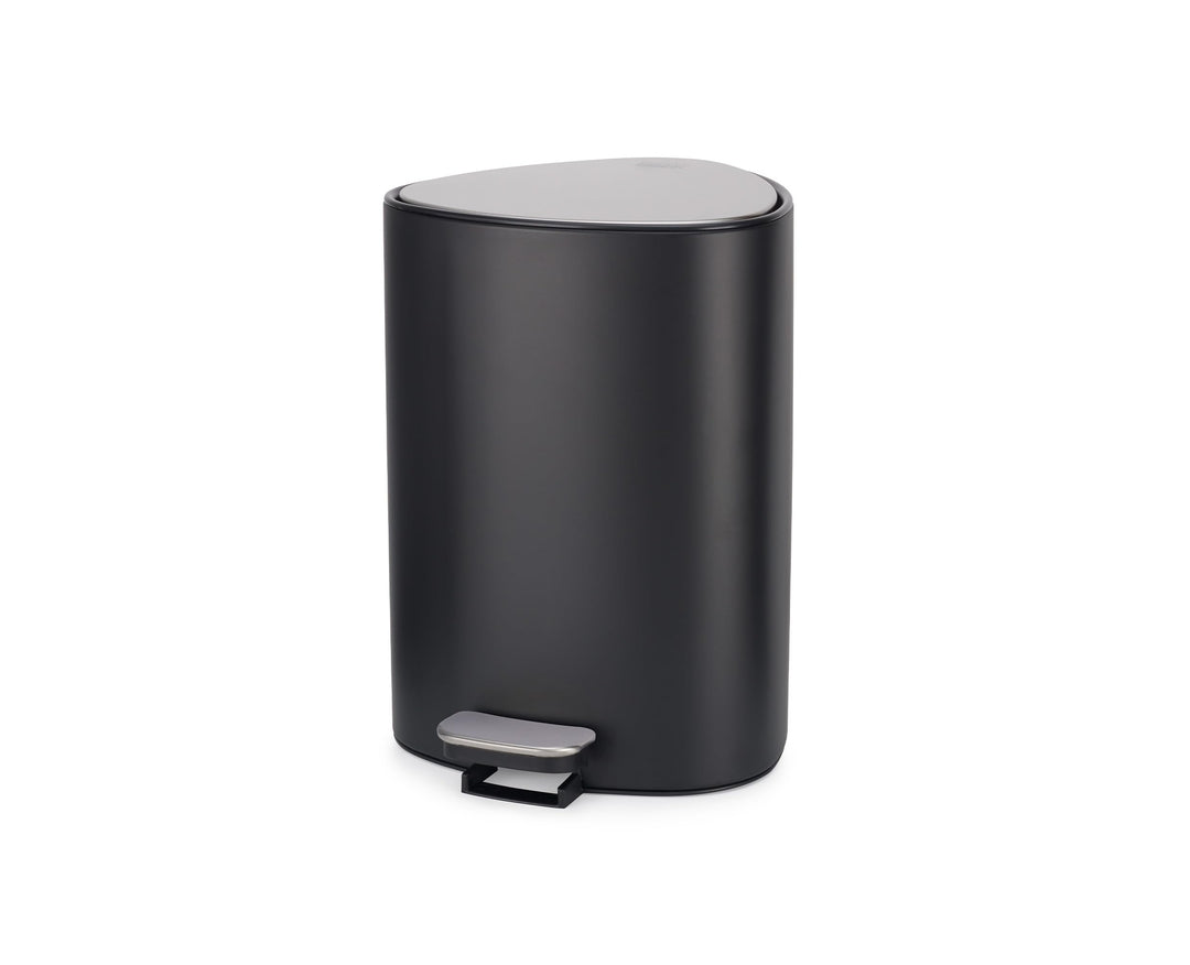 Joseph Joseph EasyStore 5l Edelstahl Treteimer mit Müllbeutel, Absenkautomatik Deckel, herausnehmbar