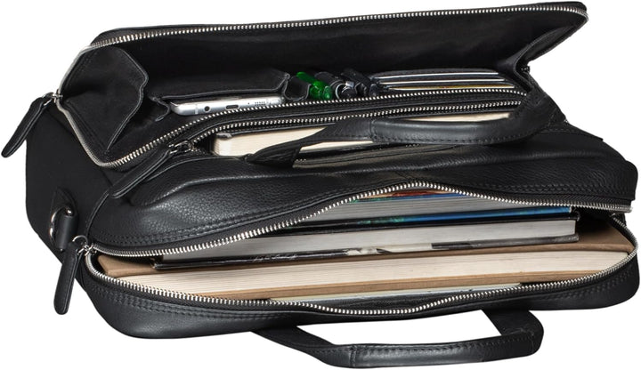 STILORD 'Avery' Businesstasche Leder Damen Herren Umhängetasche Vintage Aktentasche Arbeitstasche 13