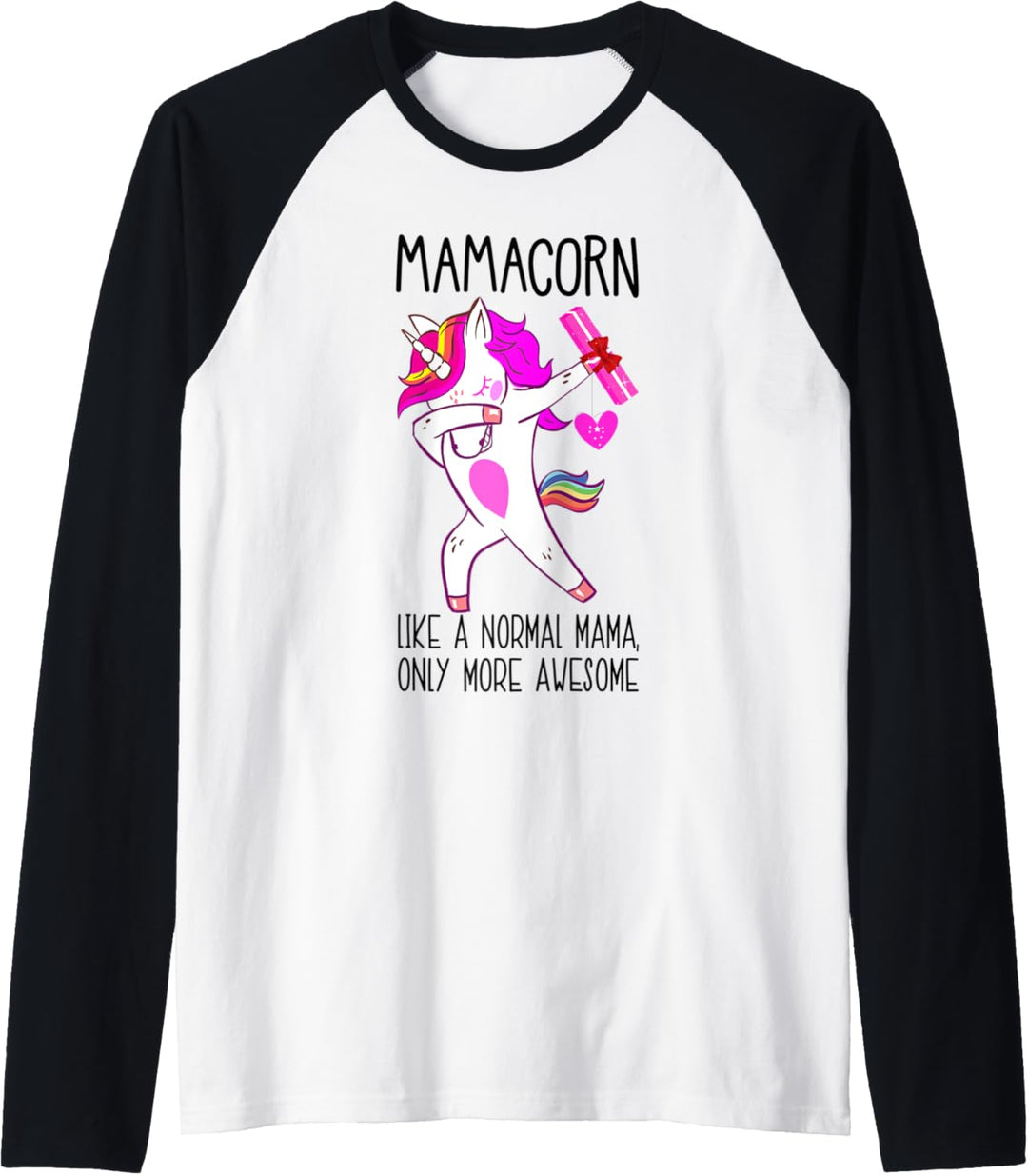 Mamacorn Unicorn Mama Funny Gifts for Mom Mother Mum Mommy Raglan