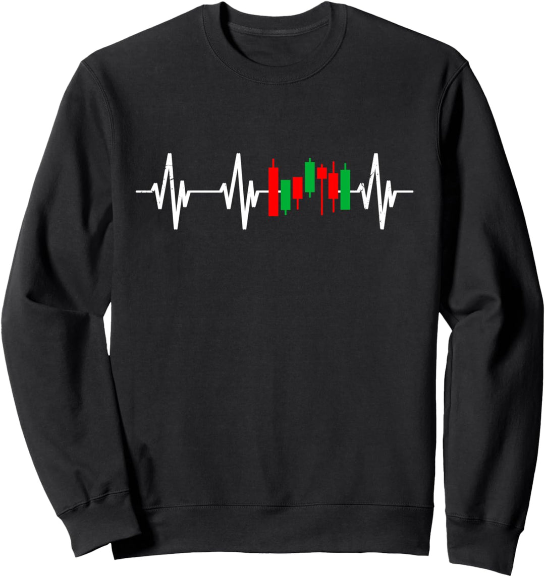 Aktien Börse Herzlinie Dividenden Anleger Kapitalmarkt Sweatshirt