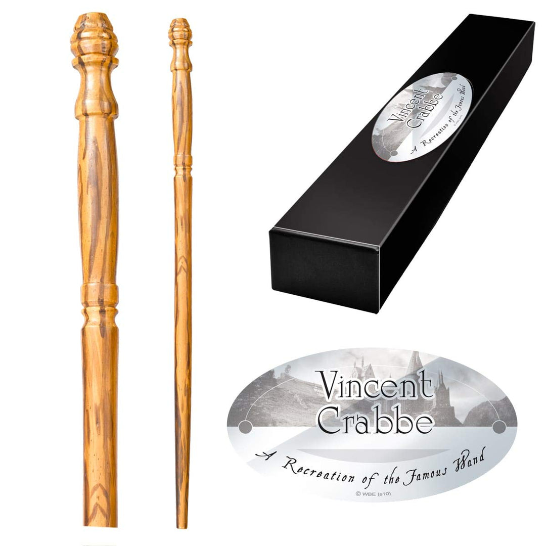 The Noble Collection - Vincent Crabbe Character Wand - 15in (38cm) Wizarding World Wand with Name Ta