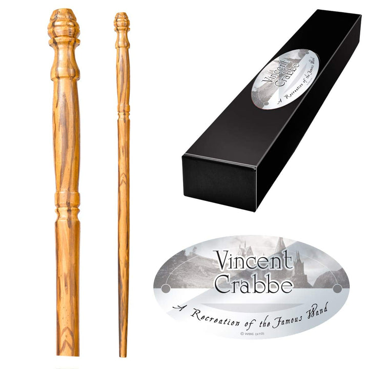 The Noble Collection - Vincent Crabbe Character Wand - 15in (38cm) Wizarding World Wand with Name Ta