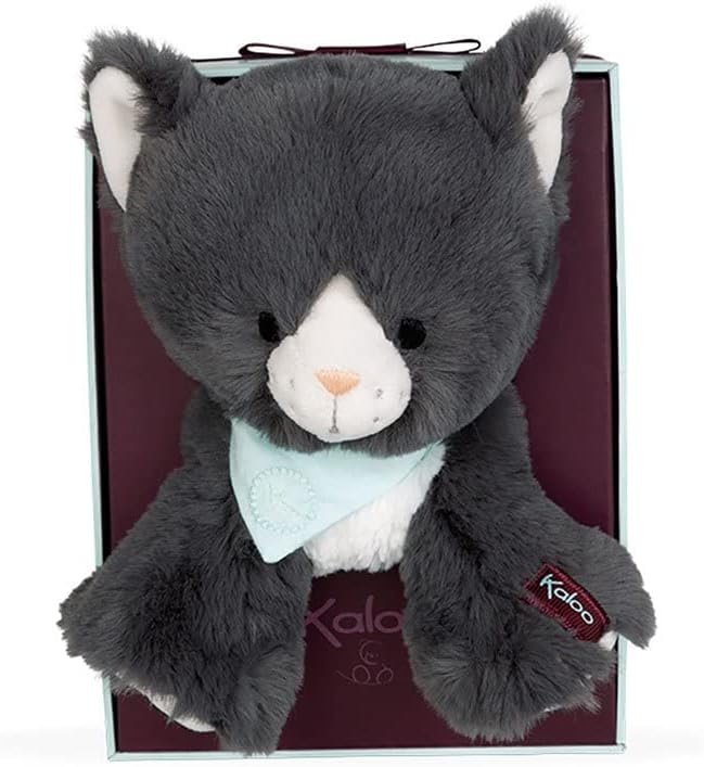 KALOO - Les Amis - Erstes Plüschtier Chamallow die Katze - 18 cm - superweiches Material - Geschenkb