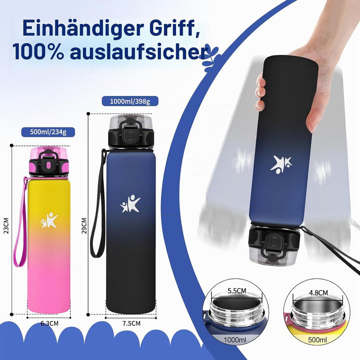 KollyKolla Thermosflasche 500ml, BPA-Frei Isolierflasche, Auslaufsicher Thermoskanne, Doppelwandisol