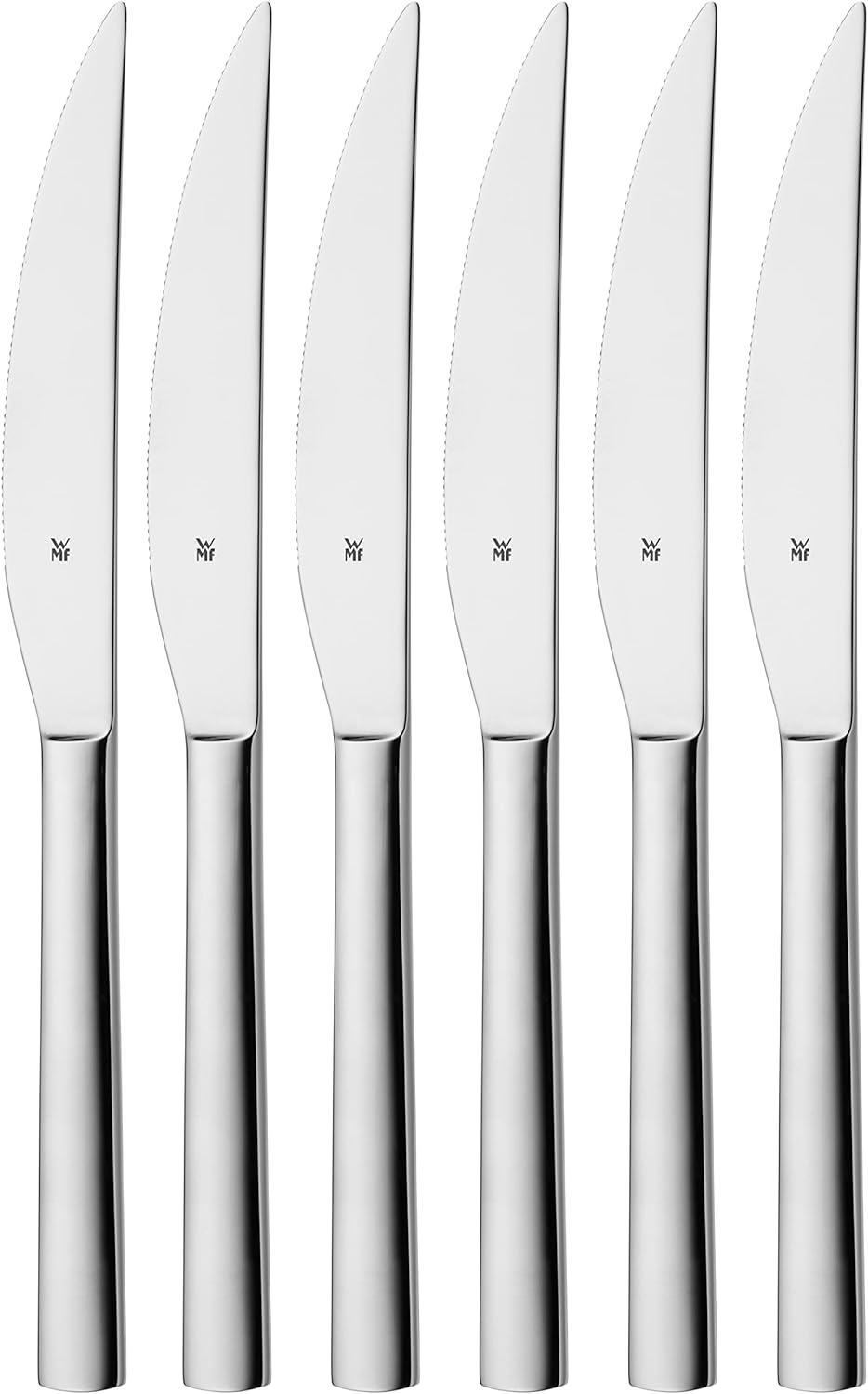 WMF Nuova Steakmesser Set 6-teilig, 23 cm, Pizzamesser, Cromargan Edelstahl poliert, spülmaschinenge