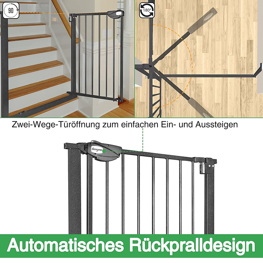 Froadp Türschutzgitter Baby Treppengitter Kindergitter ohne Bohren 75-85cm Türgitter Treppen Beidsei