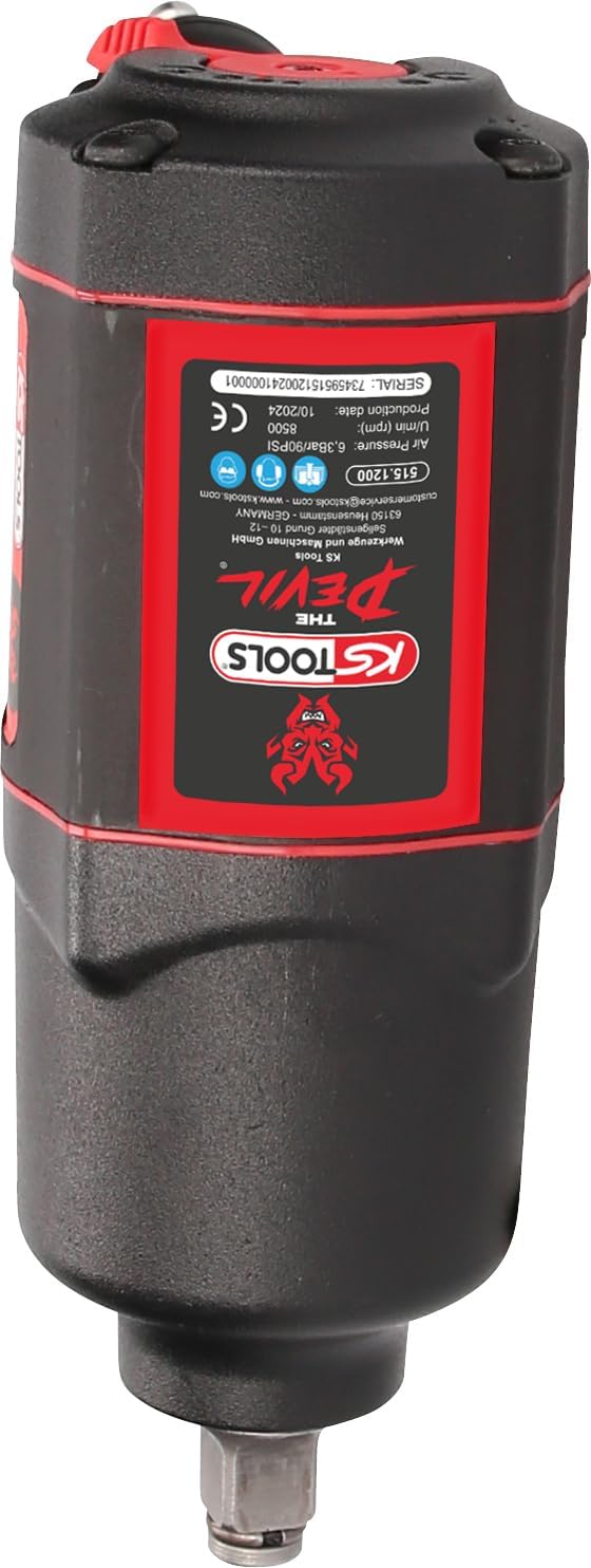 KS Tools 515.1200 1/2" THE DEVIL Hochleistungs-Druckluft-Schlagschrauber, 1600Nm