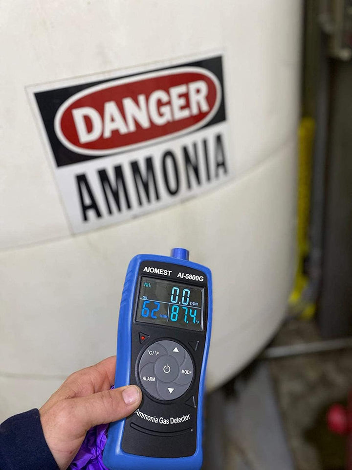 AIOMEST Gasmelder, AI-5800G Ammoniak-Gas-Detektor, 0~100PPM NH3 Iuftqualität Messgerät für Gasmelder