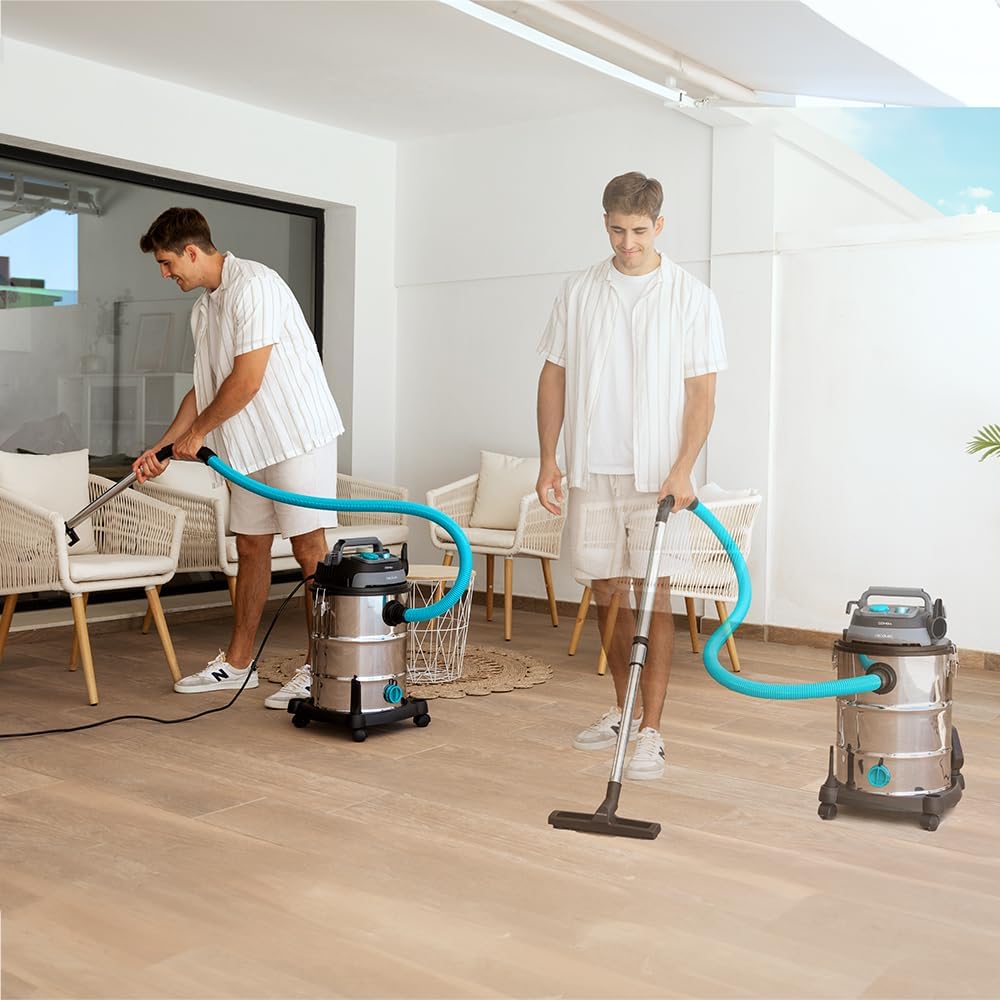 Cecotec Staubsauger für Feste Stoffe und Flüssigkeiten 30L Conga Rockstar Wet & Dry Steel Pro Tool.
