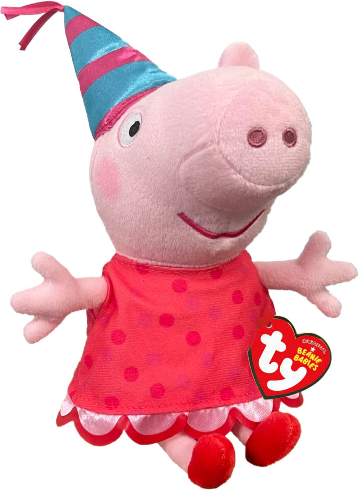 TY Peppa Pig Beanies 20th Anniversary Regular - Weiches Plüschtier für Kinder, Babyspielzeug, Teddy,