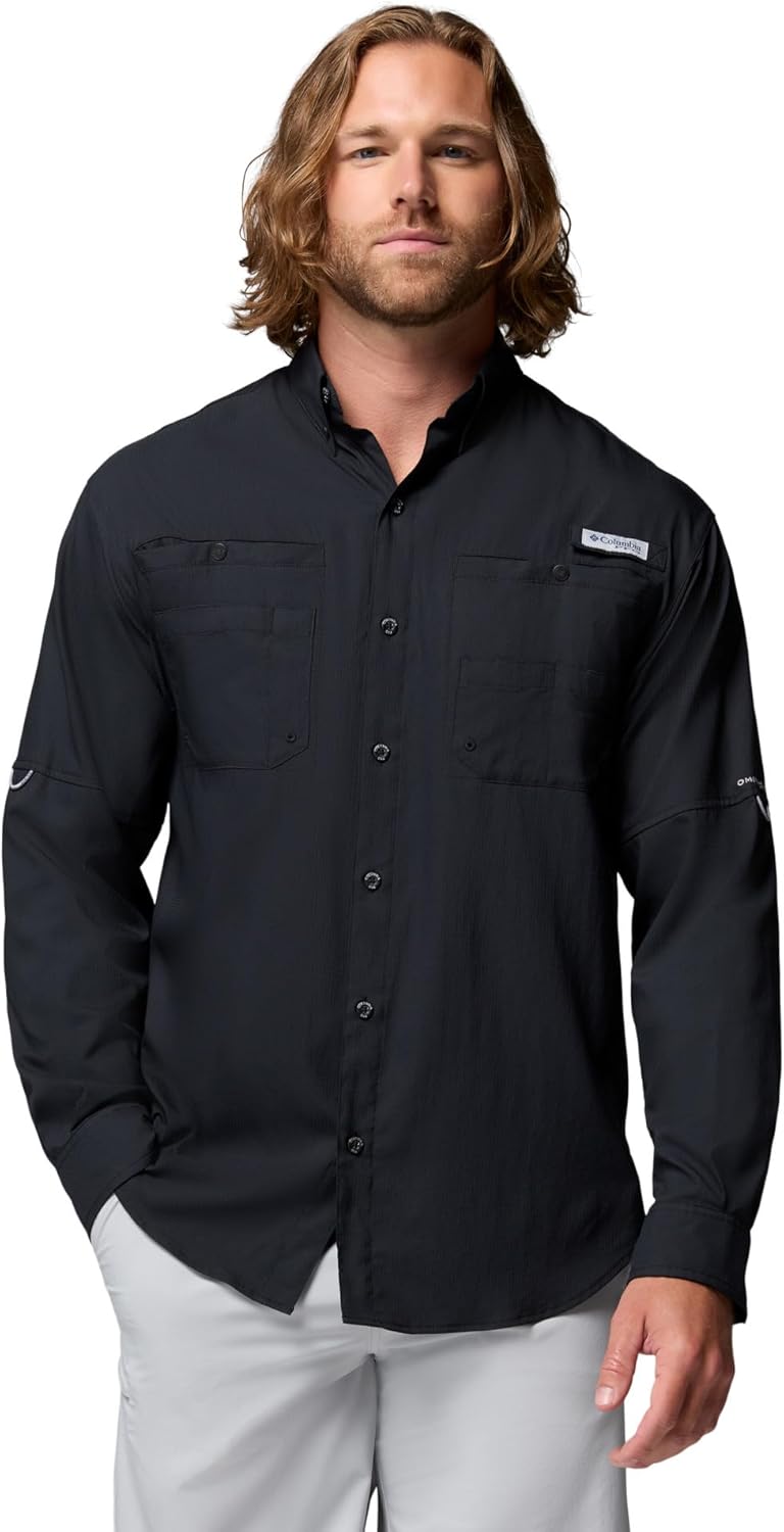 Columbia Herren Tamiami Ii Long Sleeve Shirt Langarmshirt XXL Schwarz, XXL Schwarz
