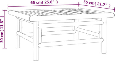 Tidyard Gartentisch Beistelltisch Couchtisch Balkontisch Terrassentisch Gartenmöbel Tisch Bambus 65x