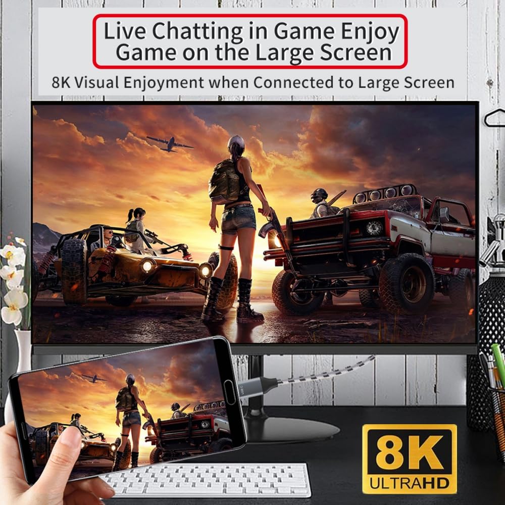 CY Reversibles DisplayPort DP Source zu USB 3.1 Typ C USB-C Displaykabel männlich 8K HDTV Kabel für