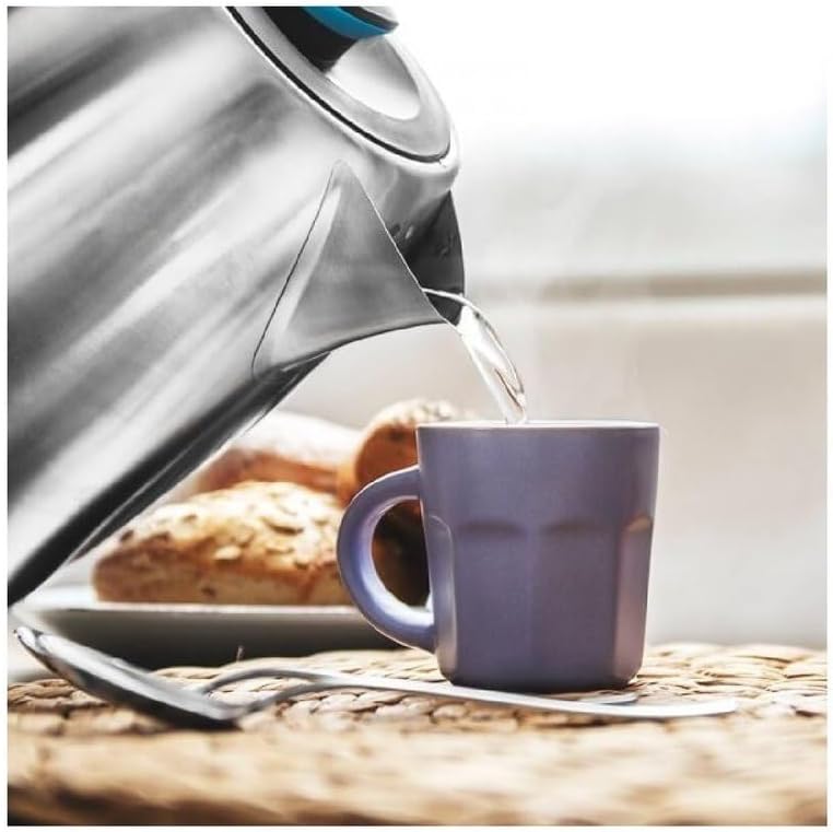 Cecotec elektrischer Wasserkocher TermoSence 220 STeel, 1.2 Liter, BPA-frei, rostfreier Stahl, Anti-