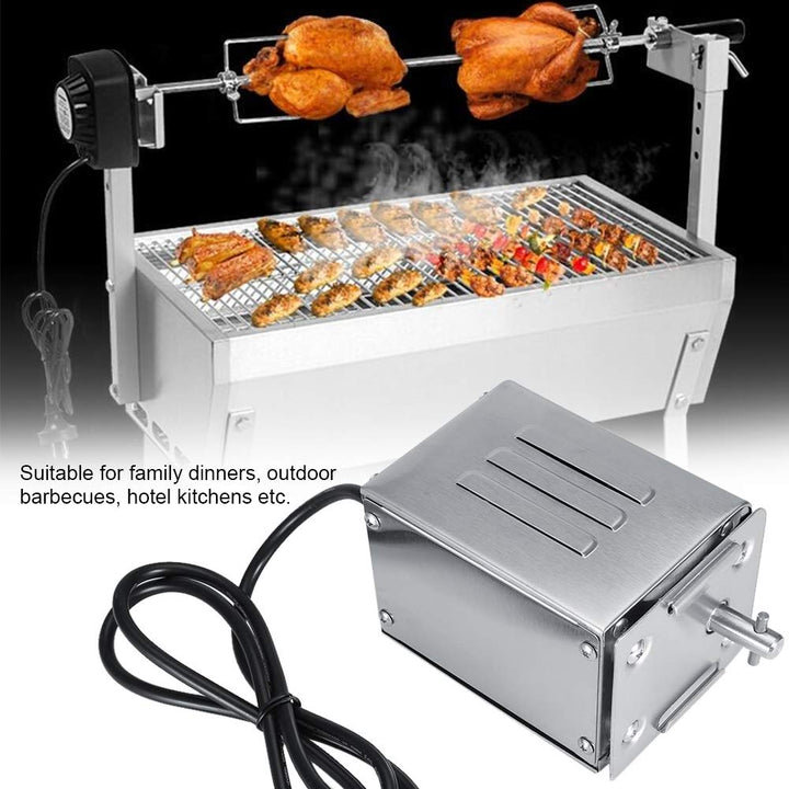 Edelstahl Grillmotor für Grillspiess Drehspiess BBQ Rotisserie Motor Spanferkelgrill Motor Grill Zub