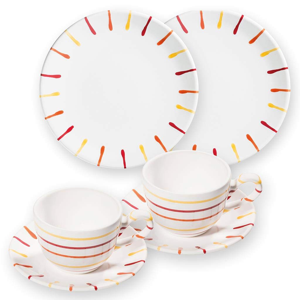 GMUNDNER KERAMIK Breakfast for two Classic Geschirrset Landlust Geschirr, handgemacht in Österreich