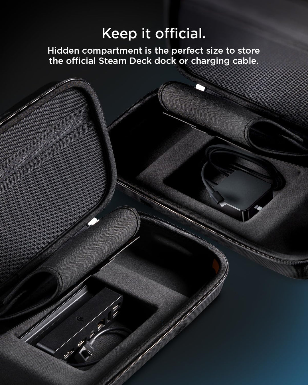 Spigen Rugged Armor Pro Tasche Hülle Kompatibel mit Steam Deck LCD (2022), Steam Deck OLED (2023) -
