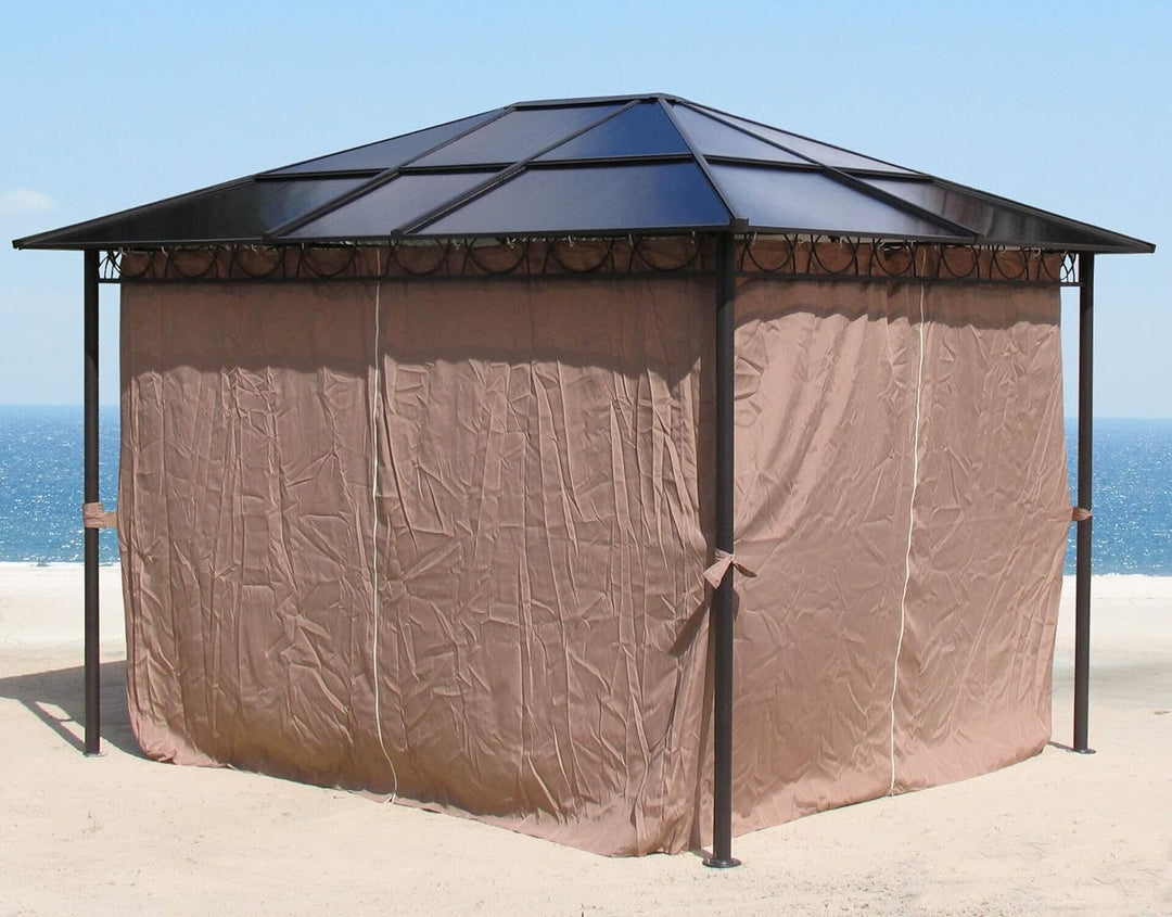 QUICK STAR 4 Seitenteile für Hardtop Pavillon 3x3,6m Seitenwandset Sichtschutz Vorhänge