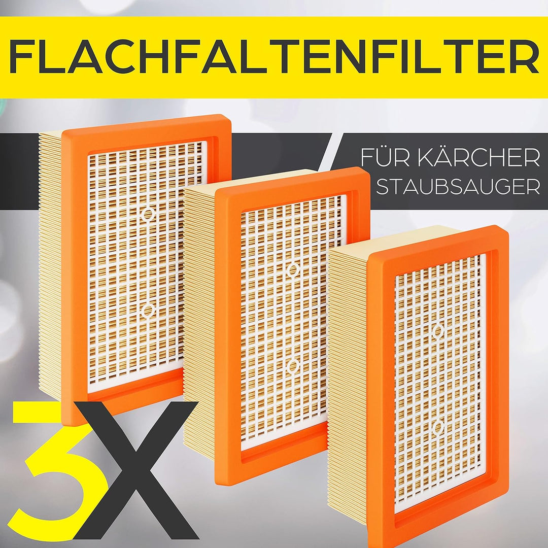 HAYATEC 3x Filter als Ersatz für Kärcher WD5 Filter kompatibel mit Kärcher Mehrzwecksauger WD4 WD5 W