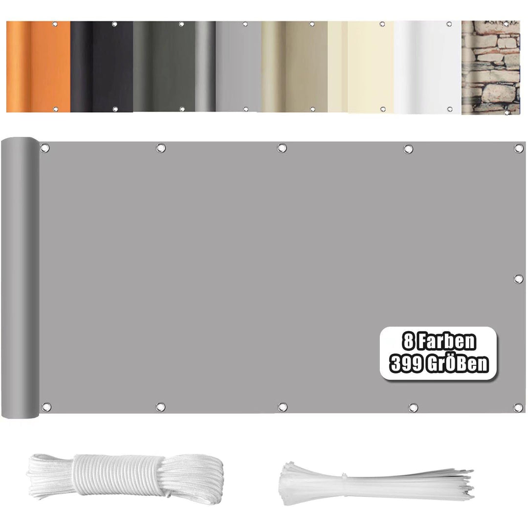 WEALSFUN Balkonabdeckung (390Grössen & 8 Farben) Balkonverkleidung Ohne Bohren blickdichte Wind UV-S