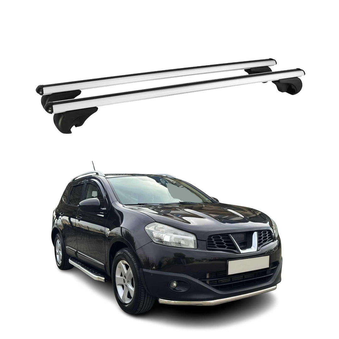 OMAC Dachträger kompatibel mit Nissan Qashqai 2007-2014 Gepäckträger Grundträger Alu Grau 2X Qashqai
