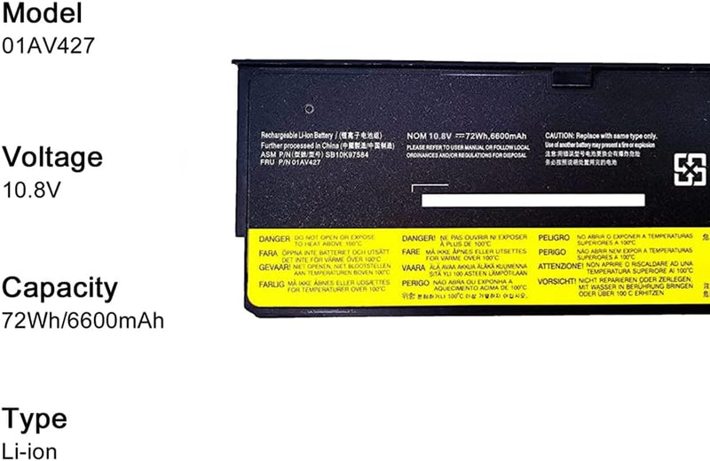 AKKEE 01AV427 SB10K97584 61++ Laptop Akku für Lenovo ThinkPad A475 A485 T470 T480 T570 T580 P51S P52