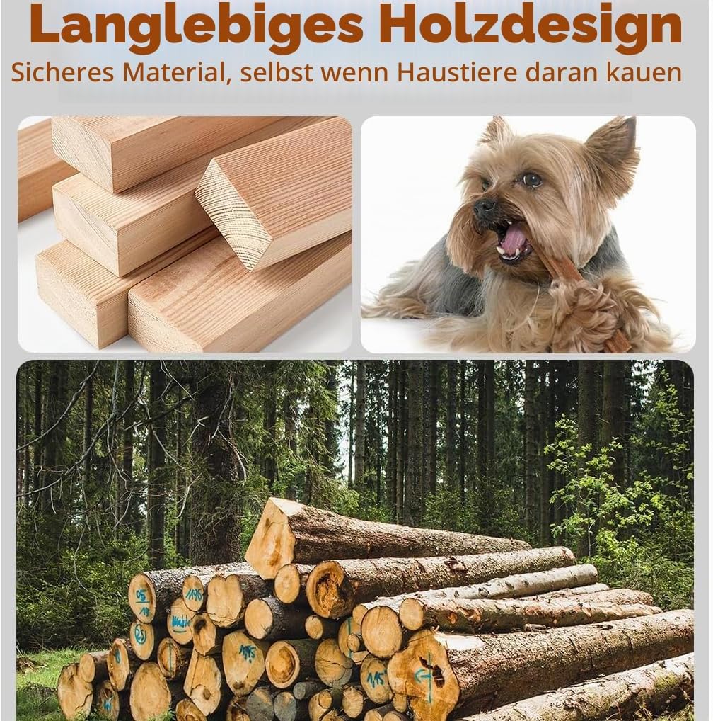 Hundetreppe,katzentreppe mit Höhle,Haustiertreppe aus Holz,hundetreppe 60cm hoch für kleine Hunde, f