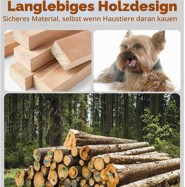 Hundetreppe,katzentreppe mit Höhle,Haustiertreppe aus Holz,hundetreppe 60cm hoch für kleine Hunde, f