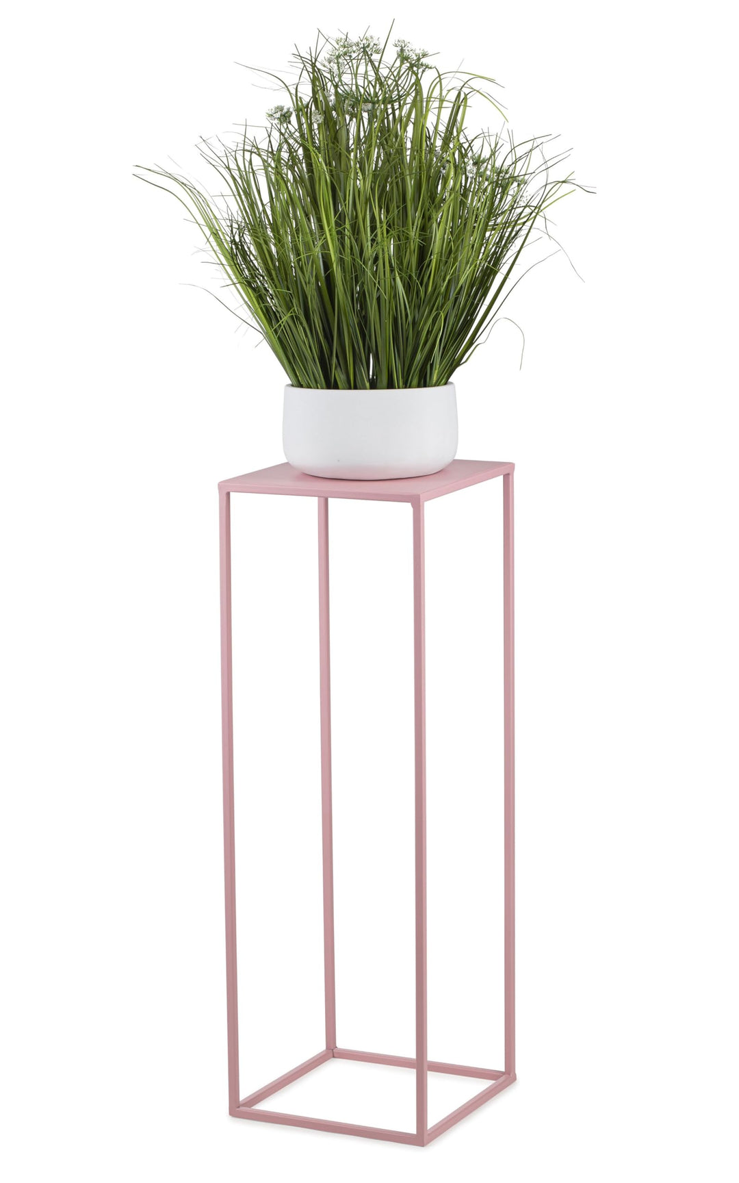 HowHomely Blumenständer Metall Rosa 70 cm Hoch - Solider und Robuster Blumenhocker Metall - Pflanzen