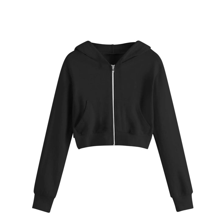 EMATOP Kurz Sweatjacke Mädchen Kinder Langarm Kapuzenjacke Einfarbige Baumwolle Sweatshirt Jacke Ful