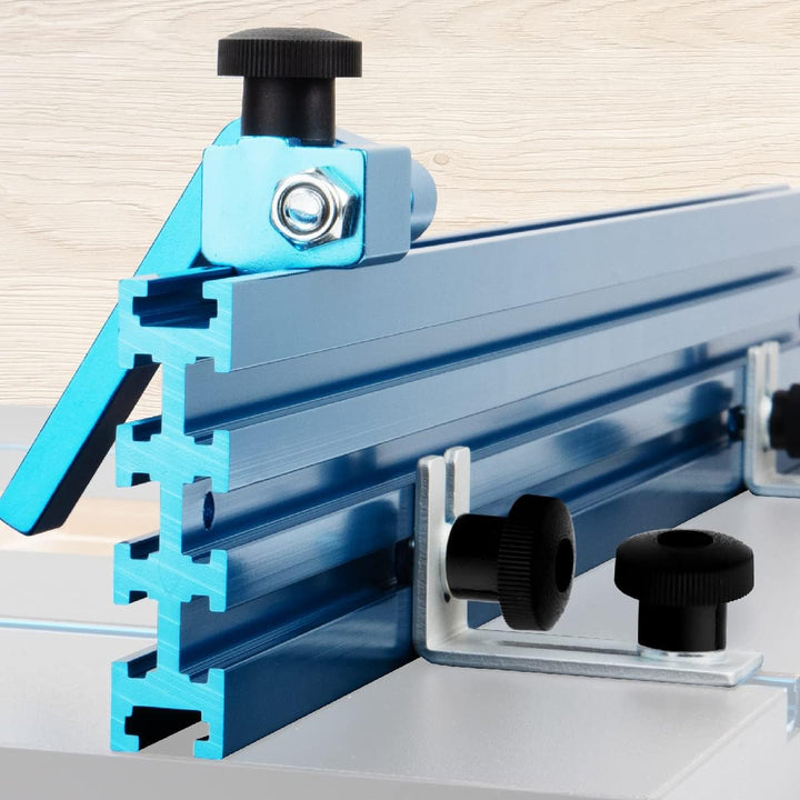 POWERTEC 71633 Holzbearbeitungszaun-Kit für T-Nut-Bohrmaschine, Tischplatten, 61 cm