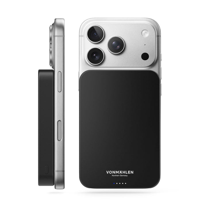 VONMÄHLEN Evergreen Mag 10.000 mAh Qi2-Powerbank – kabelloses Laden mit 15W, kompatibel mit MagSafe,