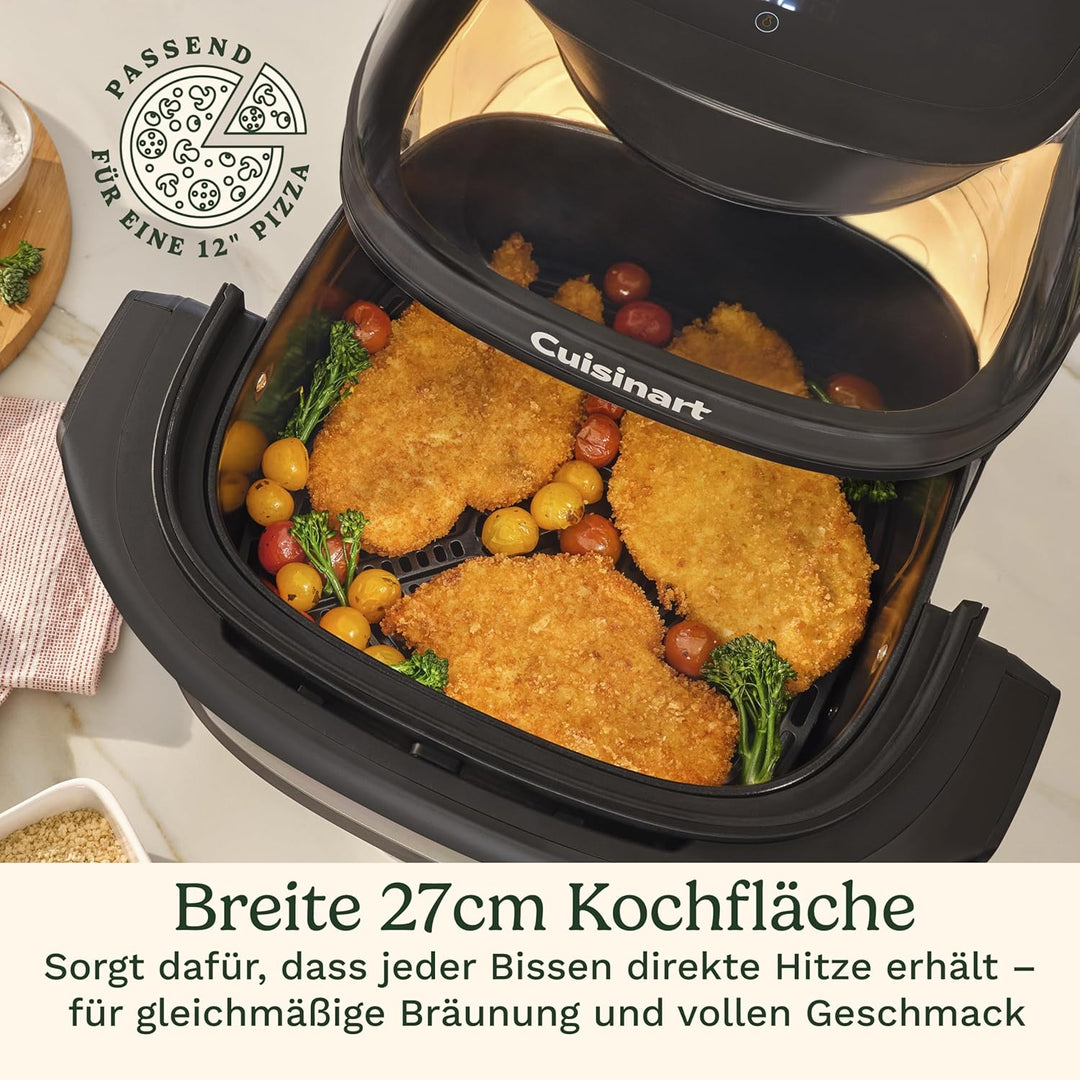 Cuisinart ClearView Heissluftfritteuse I Airfryer Volle Sicht – 280° Sichtfenster I PFAS‑frei I 8,5L