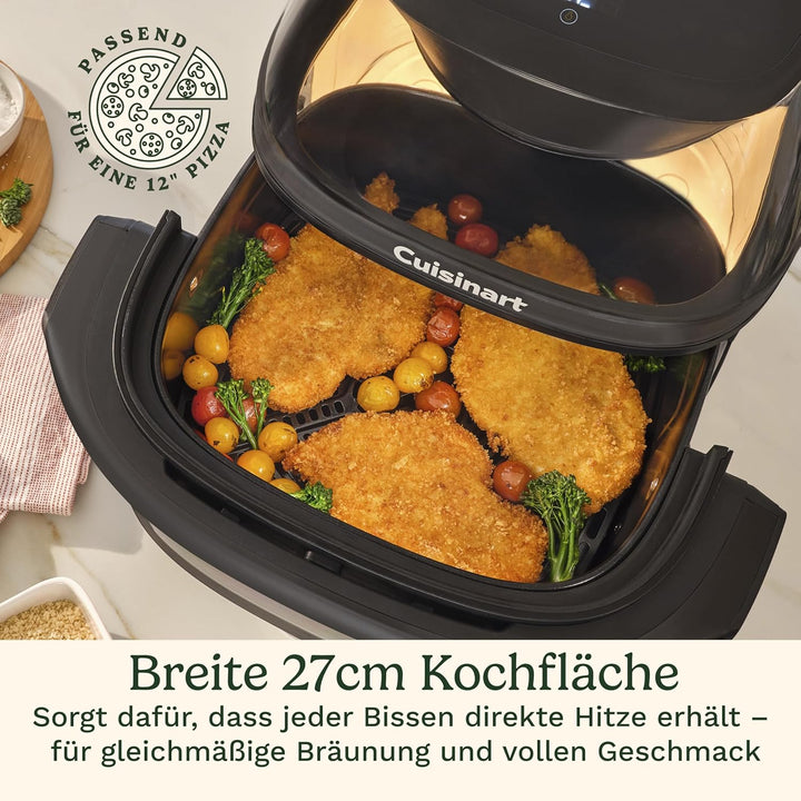 Cuisinart ClearView Heissluftfritteuse I Airfryer Volle Sicht – 280° Sichtfenster I PFAS‑frei I 8,5L