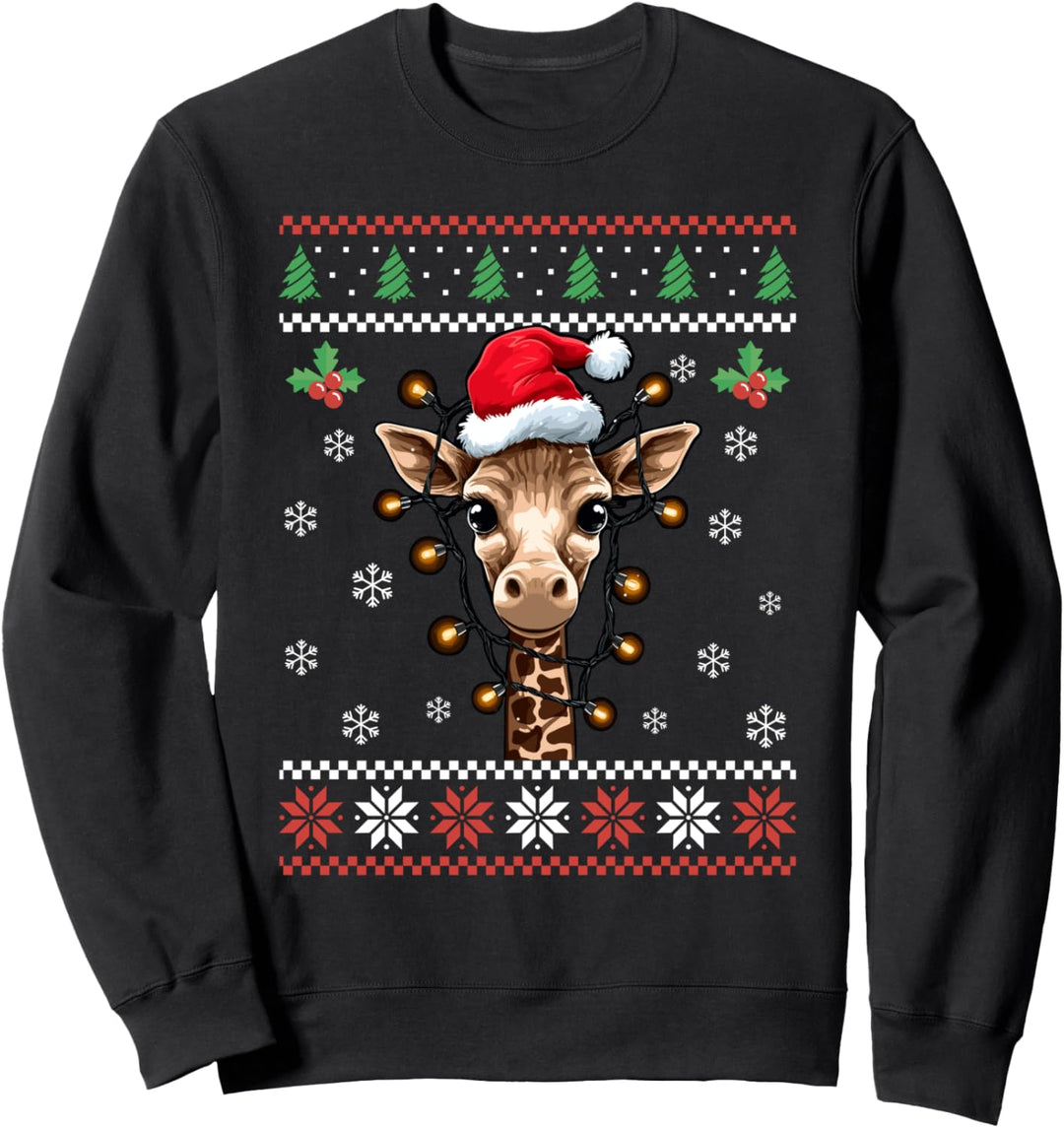 Weihnachtspullover mit Giraffen-Motiv, für Erwachsene und Kinder Sweatshirt