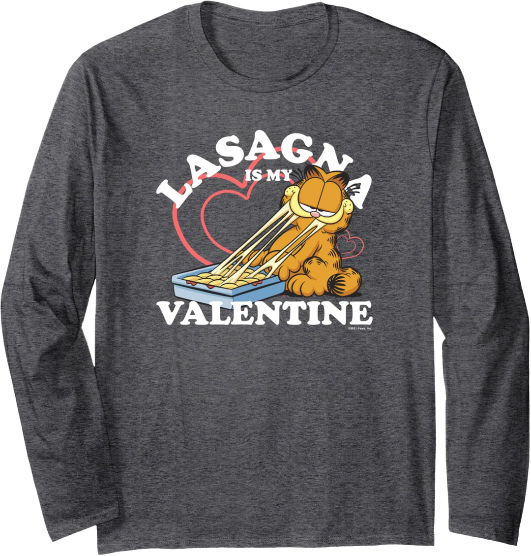 Garfield Valentine's Day Lasagna Is My Valentine Langarmshirt