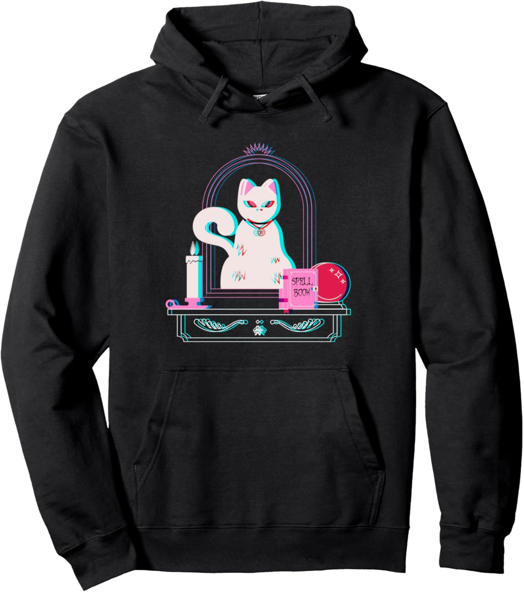 Aesthetic Okkult Katze Gothic Tarot Card Grunge Goth Pullover Hoodie