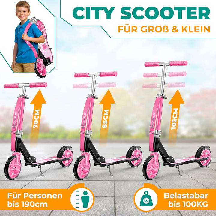 KESSER® Scooter Roller Kinderroller Cityroller Tretroller Kickroller klappbar höhenverstellbar, Kick